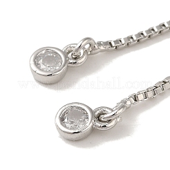 Rack Plating Adjustable Brass Box Chain Slider Bracelet Making&nbsp;KK-M285-03P