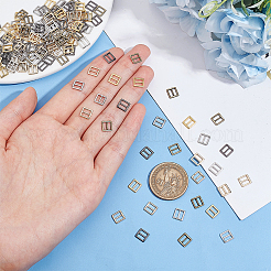 200Pcs 5 Colors Mini Square Shape Alloy Buckle Clasps&nbsp;FIND-NB0003-99