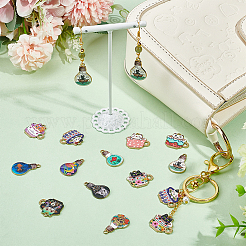 48Pcs 12 Style  Alloy Enamel Pendants&nbsp;ENAM-HY0001-14