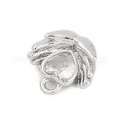 Brass Micro Pave Cubic Zirconia Charms&nbsp;LS-ZIRC-P122-01A-P01