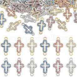 30Pcs 3 Colors Alloy Rhinestone Connector Charms&nbsp;FIND-YW0011-18A