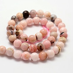 Round Natural Pink Opal Beads Strands&nbsp;G-K071-8mm