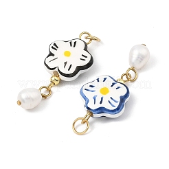 Handmade Porcelain & 304 Stainless Steel Pendants&nbsp;PALLOY-JF05561