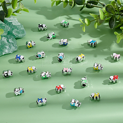 80Pcs 8 Colors CCB Plastic European Beads&nbsp;OPDL-PH0001-04