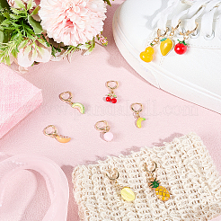 10Pcs Fruits Alloy Enamel & Brass Handmade Lampwork Shoe CHarms&nbsp;HJEW-DR00288