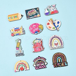 24Pcs 12 Styles Wood Pendants&nbsp;WOOD-FS0001-40