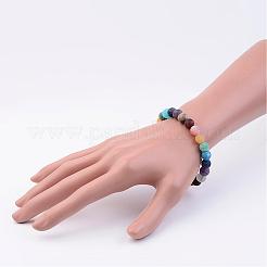 Natural Amazonite & Gemstone Beads Stretch Bracelets&nbsp;BJEW-JB02509-04