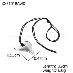 304 Stainless Steel Heart Pendant Necklaces&nbsp;NJEW-OY002-53P