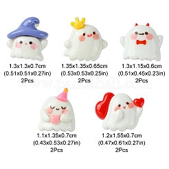 10Pcs 5 Styles Halloween Opaque Resin Decoden Cabochons&nbsp;CRES-FS0001-14
