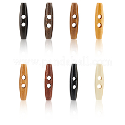 32Pcs 8 Colors 2-Hole Wood Buttons&nbsp;DIY-GF0011-42B