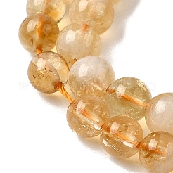 Heated Natural Citrine Beads Strands&nbsp;G-D323-A01-6mm-A