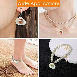 50Pcs 10 Colors Acrylic & Shell Pendants&nbsp;PALLOY-CJ00046