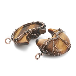 Natural Tiger Eye Tree of Life Wire Wrapped Pendants&nbsp;G-L520-E07-R-NF