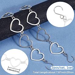 304 Stainless Steel Heart Link Shoes Chain&nbsp;HJEW-SP00017