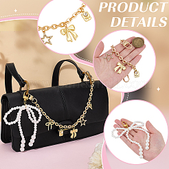 Alloy Star/Bowknot/Heart Charm Cable Chain Bag Decorative Chains&nbsp;HJEW-PH02313