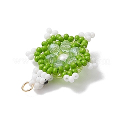 Glass Seed Beaded Pendants&nbsp;PALLOY-MZ00398-02