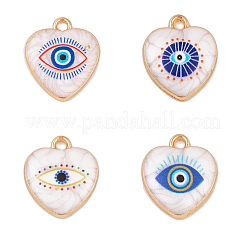 8Pcs 4 Styles Alloy Enamel Pendants&nbsp;ENAM-FP0001-94