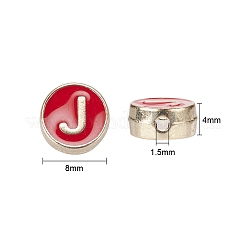 104Pcs 26 Colors Alloy Enamel Beads&nbsp;ENAM-YW0001-75