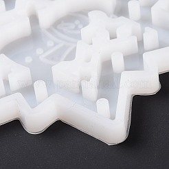 Snowflake with Snowman Pendant Silicone Molds&nbsp;DIY-K051-29