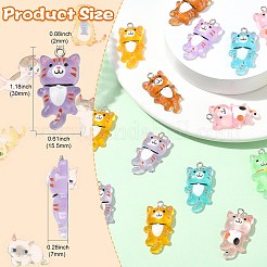 70Pcs 7 Colors Luminous Transparent Resin Pendants&nbsp;FIND-CJ0004-53