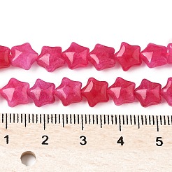 Dyed Natural Malaysia Jade Star Beads Strands&nbsp;G-Z080-A01-03