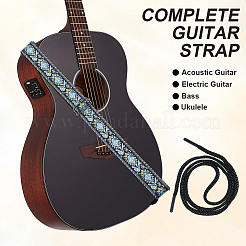 Polyester & PU Leather Adjustable Guitar Shoulder Strap&nbsp;AJEW-CL0004-75A