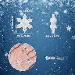 100Pcs Christmas Transparent Acrylic Connector Charms&nbsp;OACR-SC0001-58
