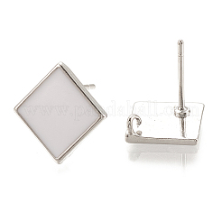 Brass Stud Earring Findings&nbsp;KK-S345-266B-P