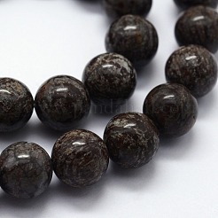Natural Snowflake Obsidian Beads Strands&nbsp;X-G-I199-01-8mm