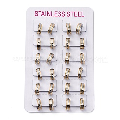 304 Stainless Steel Polishing effect Hoop Earrings&nbsp;EJEW-M001-18GP