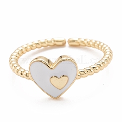 Brass Enamel Cuff Rings&nbsp;RJEW-I077-05G