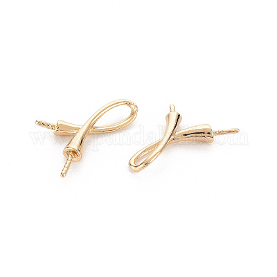 Brass Peg Bails Pendants&nbsp;X-KK-T062-199G-NF-1