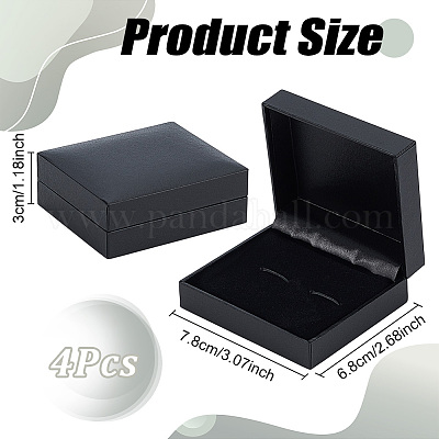 Plastic Cufflink Storage Gift Boxes&nbsp;CON-WH0115-07-1