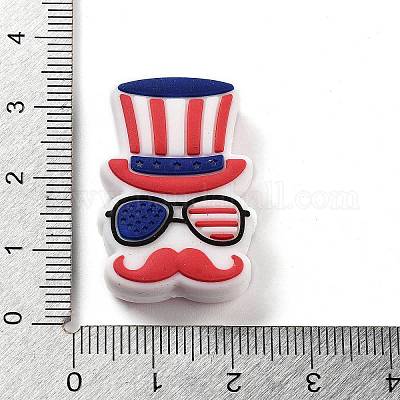 Independence Day Theme Silicone Beads&nbsp;SIL-M005-01C-1
