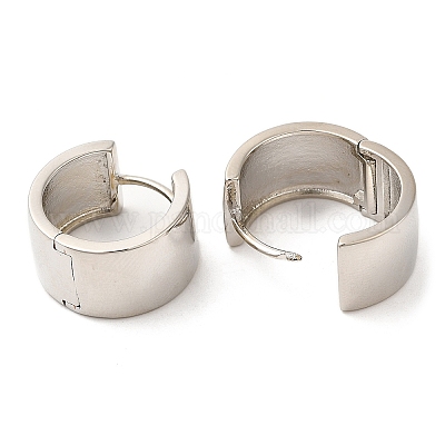 Rack Plating Brass Plain Thick Hoop Earrings&nbsp;EJEW-R152-03P-1