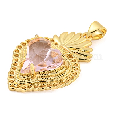 Rack Plating Brass Pendants&nbsp;ZIRC-L100-163G-02-1
