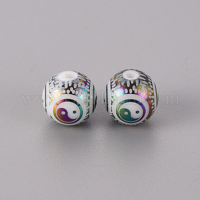 Electroplate Glass Beads&nbsp;EGLA-Q123-012B-1