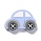 Silicone Focal Beads, Car, Light Steel Blue, 21.5x32x8mm, Hole: 2.5mm