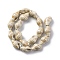 Ocean Series Handmade Porcelain Beads, Conch, Tan, 21.5~22x14~14.5x11~11.5mm, Hole: 2mm, about 18pcs/strand, 14.06'''~14.17''(35.7~36cm)