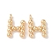 Brass Pendants, Cadmium Free & Nickel Free & Lead Free, Letter Charms, Real 18K Gold Plated, 13x8.5x2mm, Hole: 1mm