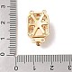 Brass Micro Pave Cubic Zirconia Box Clasps&nbsp;KK-B100-056G-4