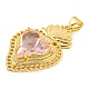 Rack Plating Brass Pendants&nbsp;ZIRC-L100-163G-02-2