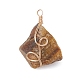 Raw Rough Gemstone Copper Wire Wrapped Pendants&nbsp;PALLOY-JF03028-4