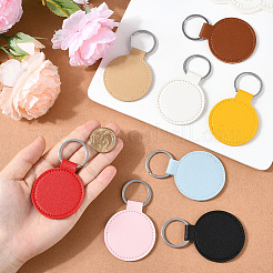 24Pcs 8 Style PU Leather Keychain&nbsp;KEYC-SC0001-85