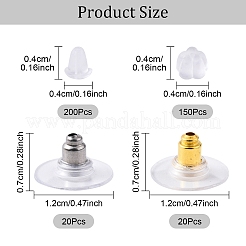 Plastic/Brass Ear Nuts&nbsp;FIND-YW0007-22