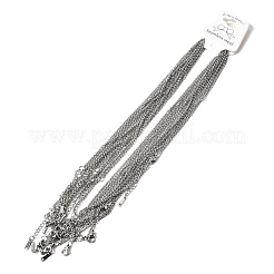 12Pcs 2MM 304 Stainless Steel Rolo Chain Necklaces for Men Women&nbsp;NJEW-H093-12P