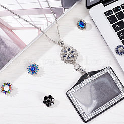 DIY Interchangeable Flower Office Lanyard ID Badge Holder Necklace Making Kit&nbsp;DIY-SC0021-46