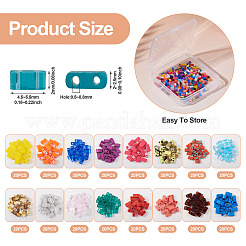 320Pcs 16 Styles 2-Hole Glass Seed Beads&nbsp;SEED-TA0001-29