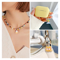 16Pcs 8 Styles Opaque Resin Pendants&nbsp;CRES-TA0001-40