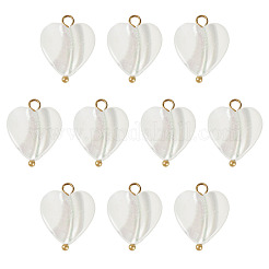 10Pcs Natural Shell Heart Pendants&nbsp;SHEL-TA0001-39